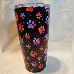 Colorful Paw Print 20oz Tumbler, Cup, Mug